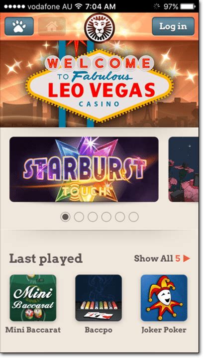 leo vegas app iphone